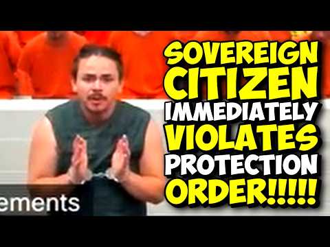 Sovereign Citizen IMMEDIATELY Violates His Protection Order In Front Of The JUDGE!!!