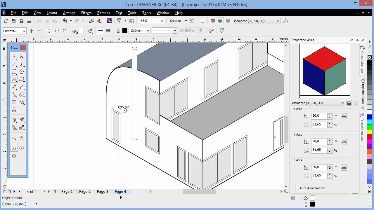Isometric drawing tools in Corel DESIGNER X6 YouTube