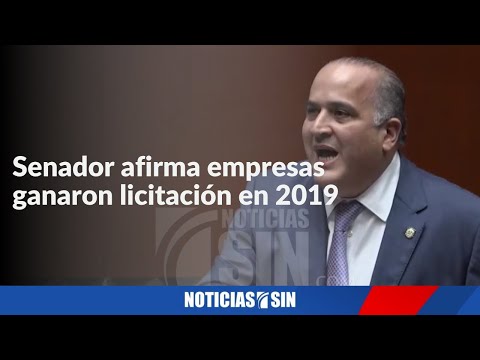 Senador afirma empresas ganaron licitación en 2019