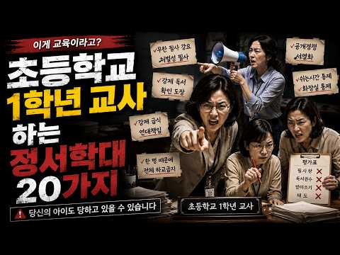 소아신경학- 초등학교 1학년 교사들이 하는 정서학대 20가지