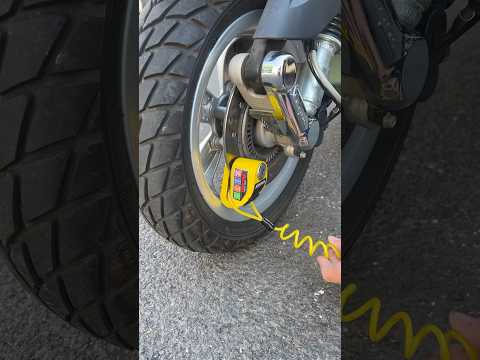 A disc lock is a compact, quick, and easy way to lock and alarm your scooter.