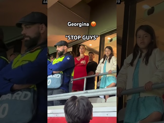 STOP GUYS. 😱 Georgina Rodriguez & Cristiano Ronaldo family during CR7 match. #shorts #CR7 #Ronaldo