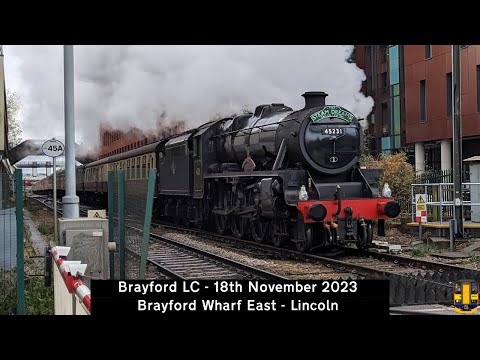 *Car Misuse & 45231 - Sherwood Forester* Brayford Level Crossing (18/11/2023)