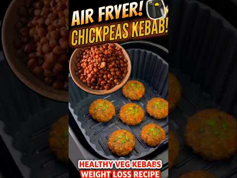 High Protein! 😱 Air Fryer Kala Chana Kebabs #Shorts