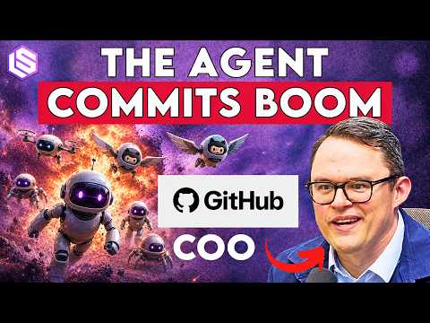 Illustration for: GitHub’s Agent Era: 14x Commits, 200M Developers, Copilot’s Next Act , Kyle Daigle