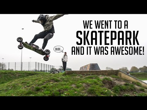 Electric Mountainboarding - In A SKATEPARK!