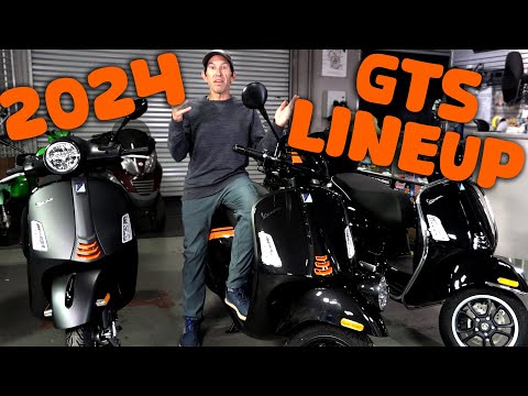 NEW All Black 2024 Vespa GTS & GTV 300 HPE Scooters