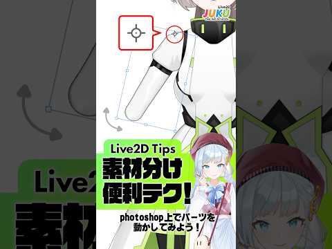 【Live2D】知っていると便利！腕を動かした時の見え方をpsdでチェックしよう！【Live2DJUKU】