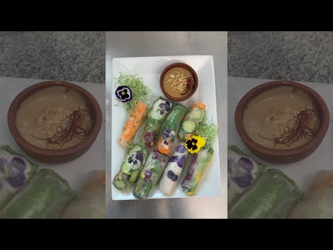 How to Make Veggie Spring Rolls with a Peanut Dipping Sauce