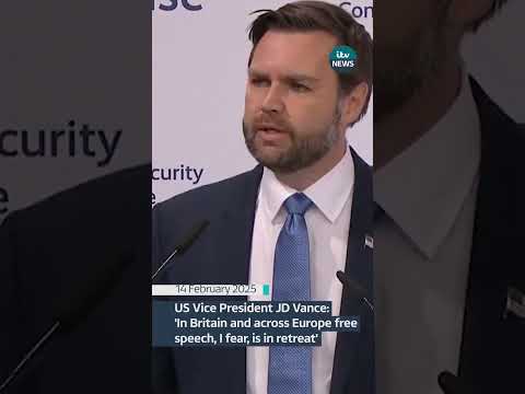 US Vice President JD Vance: 'In Britain and across Europe free speech, I fear, is in retreat' #usa