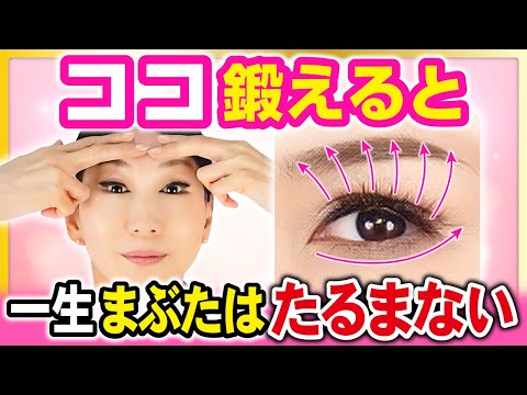 【整形は不要】“ココ”を鍛えると一生まぶたはたるみません！医師が絶対に教えてくれない目元の若返りの秘密を解説
