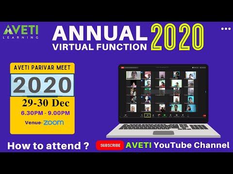 AVETI ANNUAL Virtual FUNCTION 2020|29th-30th Dec|6.30pm-9.00pm|Aveti Learning