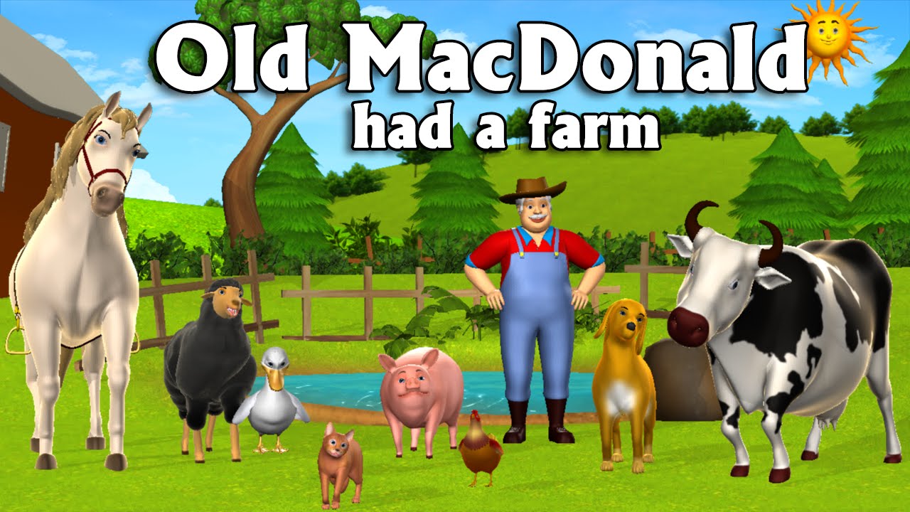 Old MacDonald Had A Farm - 3D Animation English Nursery Rhymes & Songs