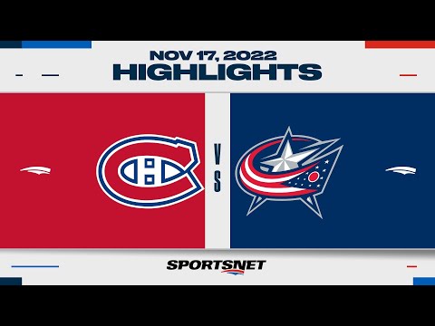 NHL Highlights | Canadiens vs. Blue Jackets - November 17, 2022