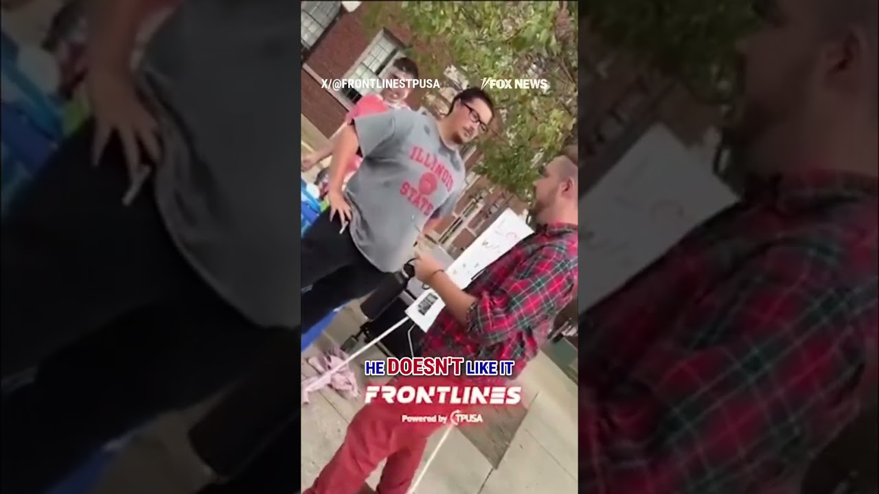 Irate teaching assistant FLIPS TPUSA table #shorts #foxnews #news #us