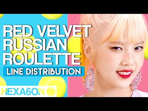 Red Velvet - Russian Roulette Line Distribution (Color Coded)