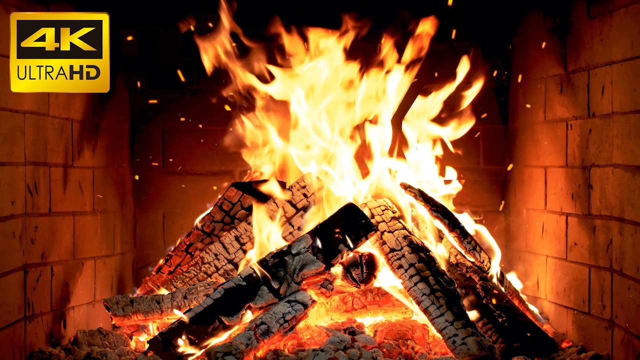 🔥 Fireplace Deep Calm (12 HOURS) with Tranquil Fire Sounds and Evening Warmth for Zen Atmosphere