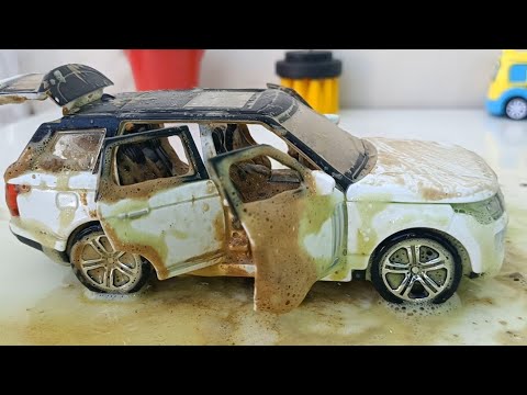 1:32 Super realistic Die cast cleaning of Range rover #satisfyingcleaning #asmrcleaning #asmr 