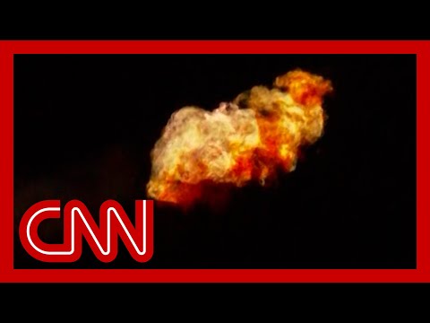 Video appears to show North Korean rocket burst into flames