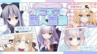 【 #ハコネクト新人面接 】白熊汰べる＆卯夢月めお＆もふやまそらら＆ちゃまこ編【華糖シェリー/ #新人VTuber /ハコネクト】#初見さん