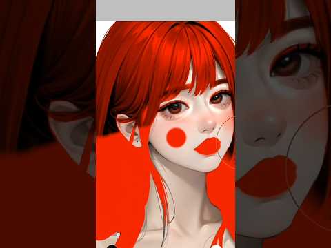 anime ❤️ hair colour art #anime #drawing #asmr #viral #shorts