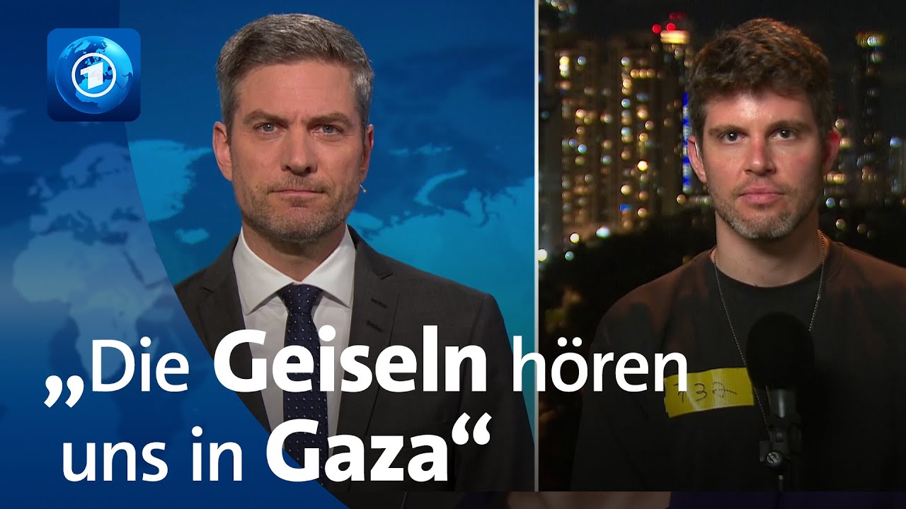 „Die Geiseln hören uns in Gaza“ – Gil Dickmann (Geisel-Angehöriger) | tagesthemen interview