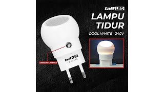Pratinjau video produk TaffLED Lampu Tidur LED EU Plug Sensor Cool White 240V 0.5W - LXX3148