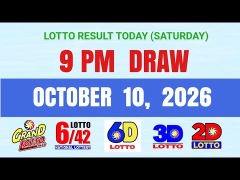 Lotto Results Today 9pm Draw October 10, 2026 <strong>PCSO</strong>