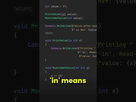 ref and in keyword problem in C#