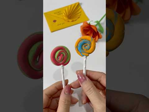 I made lollipop with Clay #shorts #sigemchannel #claycraft