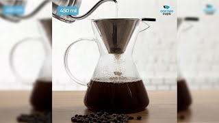 Pratinjau video produk One Two Cups Coffee Server Chemex Drip Pour Over with Filter 450ml - YD-KT001