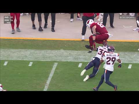 HURDLE ALERT! McBride gets all the way up on catch and run — NFL