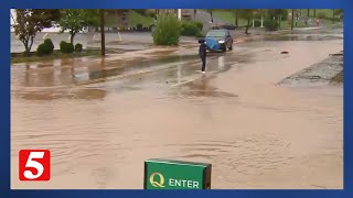 Helene aftermath: Drivers navigate rain, minor flooding in Nashville