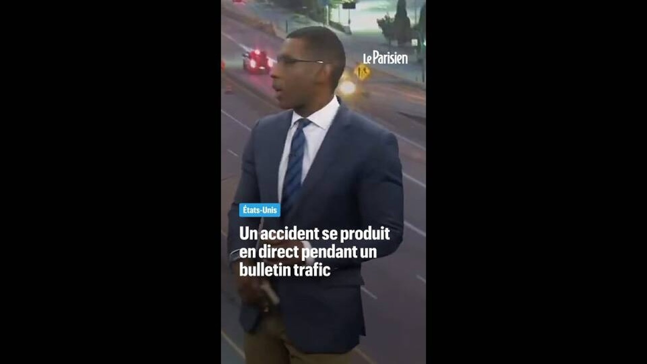 Un présentateur trafic voit un accident en direct... et jure à l'antenne