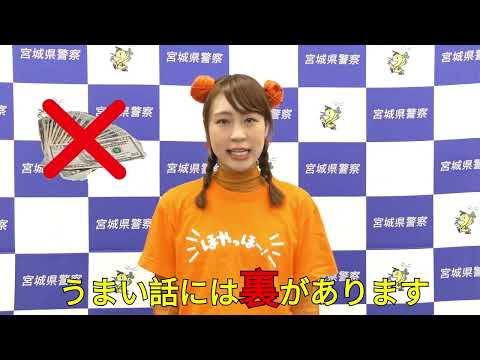 副業名目の特殊詐欺に注意！（みやぎ防犯広報大使　萌江さん）