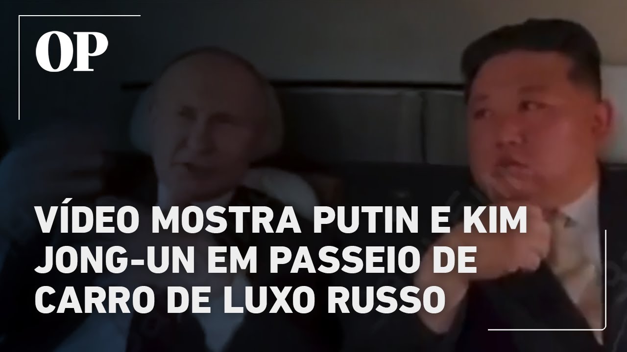 Vídeo mostra Putin e Kim Jong un em passeio de carro de luxo russo