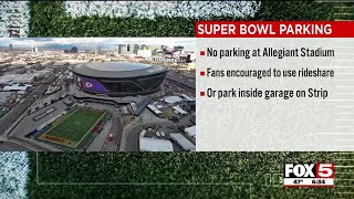Super Bowl parking options limited in Las Vegas