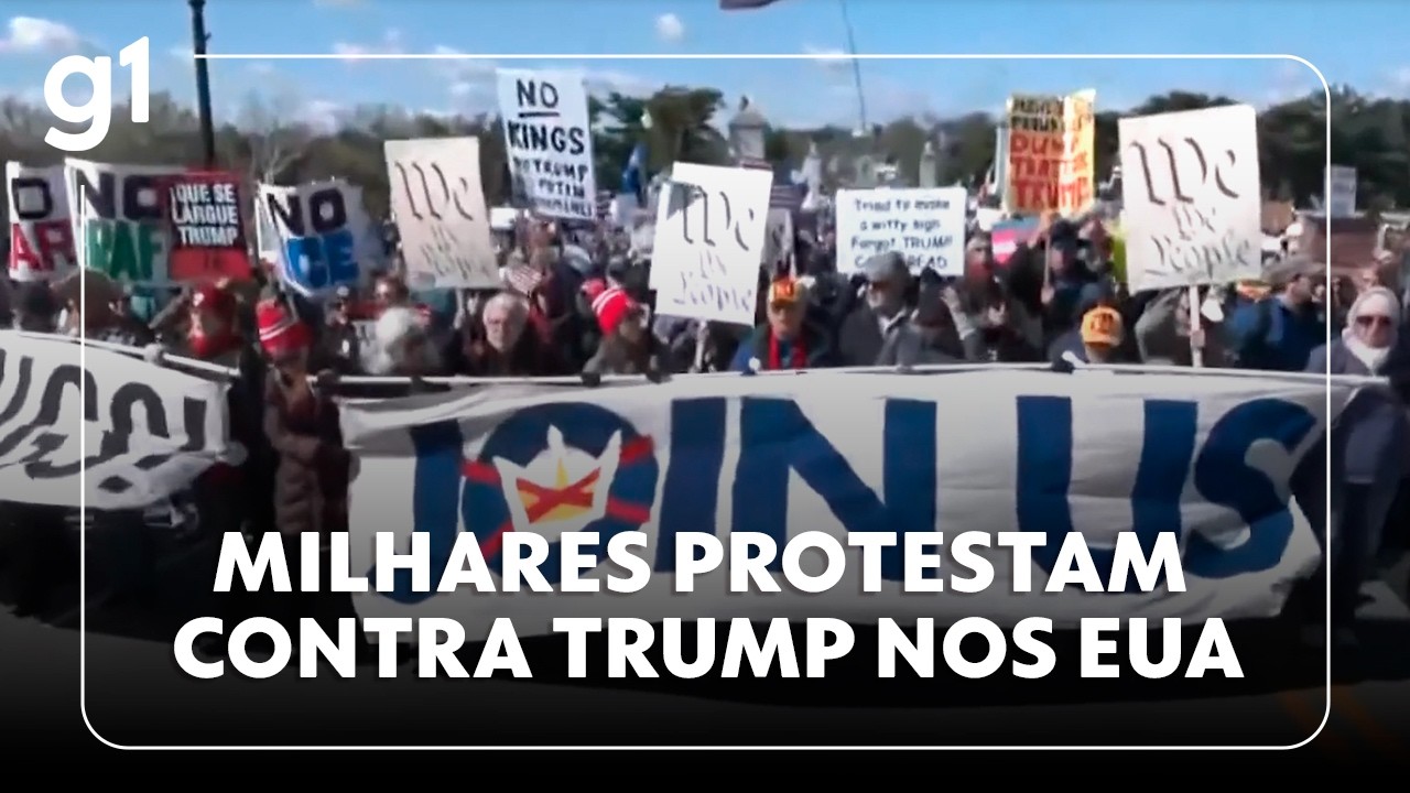 JH Milhares protestam em Washington contra políticas de Trump