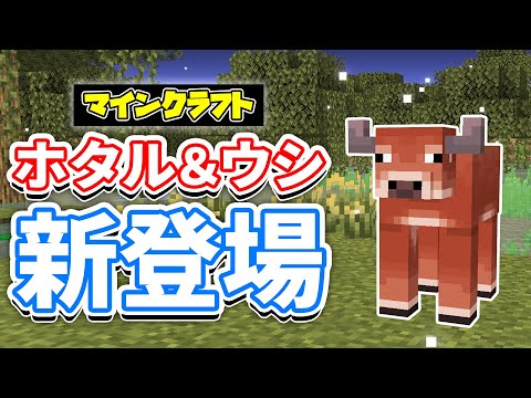 【マイクラ】ホタル・ウシの亜種が新登場！茂みブロック・砂漠＆荒野の環境音・バグ修正を撤回！？スポーン場所・見た目・仕様など詳しく解説！【マインクラフト】SNAPSHOT 25W05A