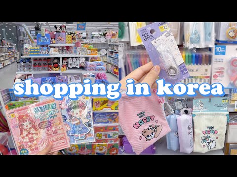 shopping in korea vlog 🇰🇷 daiso stationery haul 👗 dress up sticker book & more