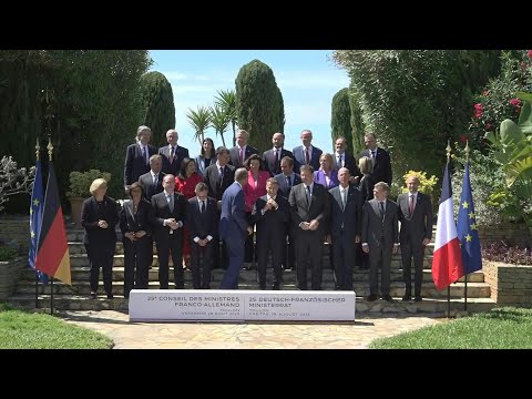 Macron, Merz conclude Franco-German ministerial meeting with group photo | AFP