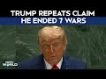 Trump Latest News | Trump Repeats Claim He Ended 7 Wars, Including India-Pak, In UN Speech