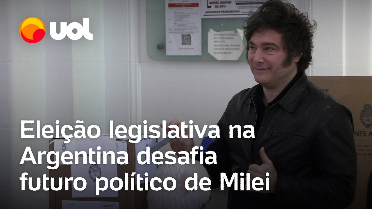 Argentina realiza eleições legislativas cruciais para governabilidade de Javier Milei; vídeo