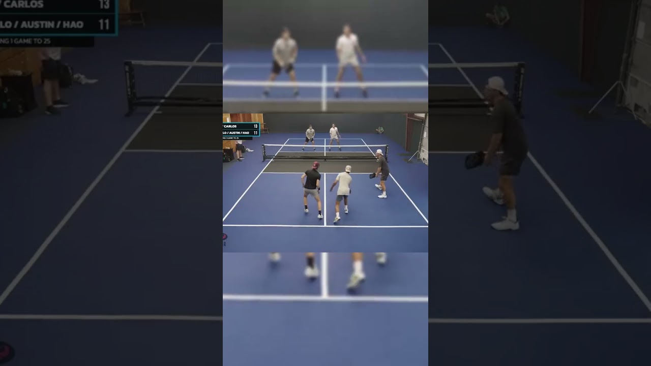 What happens when 3 5.0s match up against 2 pros 🤭 #pickleball #athlete #sports #explore #shorts