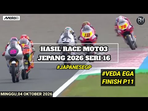 Hasil <strong>Moto3</strong> Hari ini~Hasil Race <strong>Moto3</strong> Jepang 2026~Klasemen Veda Ega <strong>Moto3</strong> 2026 Terbaru~Jadwal <strong>Moto3</strong>