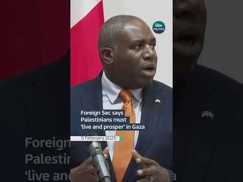 Foreign Secretary says Palestinians must ‘live and prosper’ in Gaza