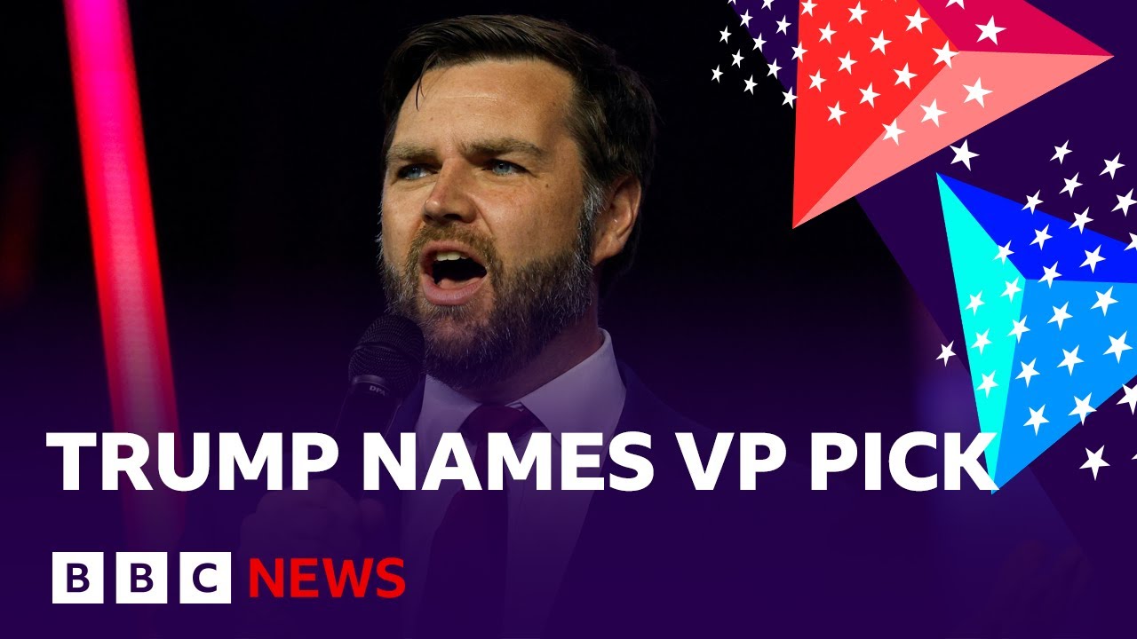 JD Vance chosen as Donald Trump's vice-presidential nominee | BBC News