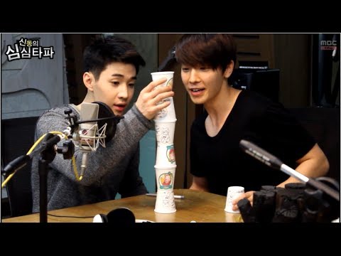 신동의 심심타파 - Super Junior M Henry & Donghae, mission - 슈퍼주니어 M Henry & Donghae, 종이컵 쌓기 미션 20140407
