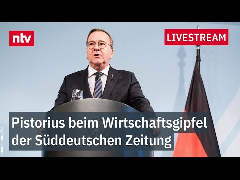 LIVE: Rede von Boris Pistorius beim Wirtschaftsgipfel der Süddeutschen Zeitung