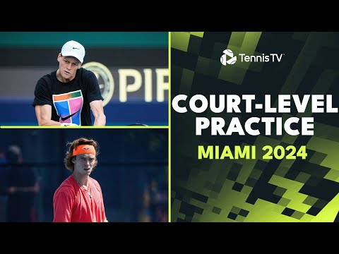 Alcaraz, Sinner, Rublev, Nishikori & More! | Court-Level Practice Miami 2024